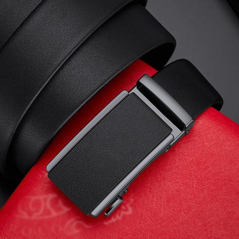 JSEIAJB Belt Men's Leather Frosted Automatic Buckle Waist Belt Men's Pants Belt3
