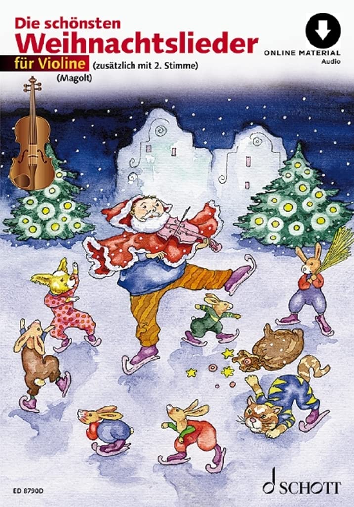 Die schönsten Weihnachtslieder: sehr leicht bearbeitet. 1-2 Violinen.