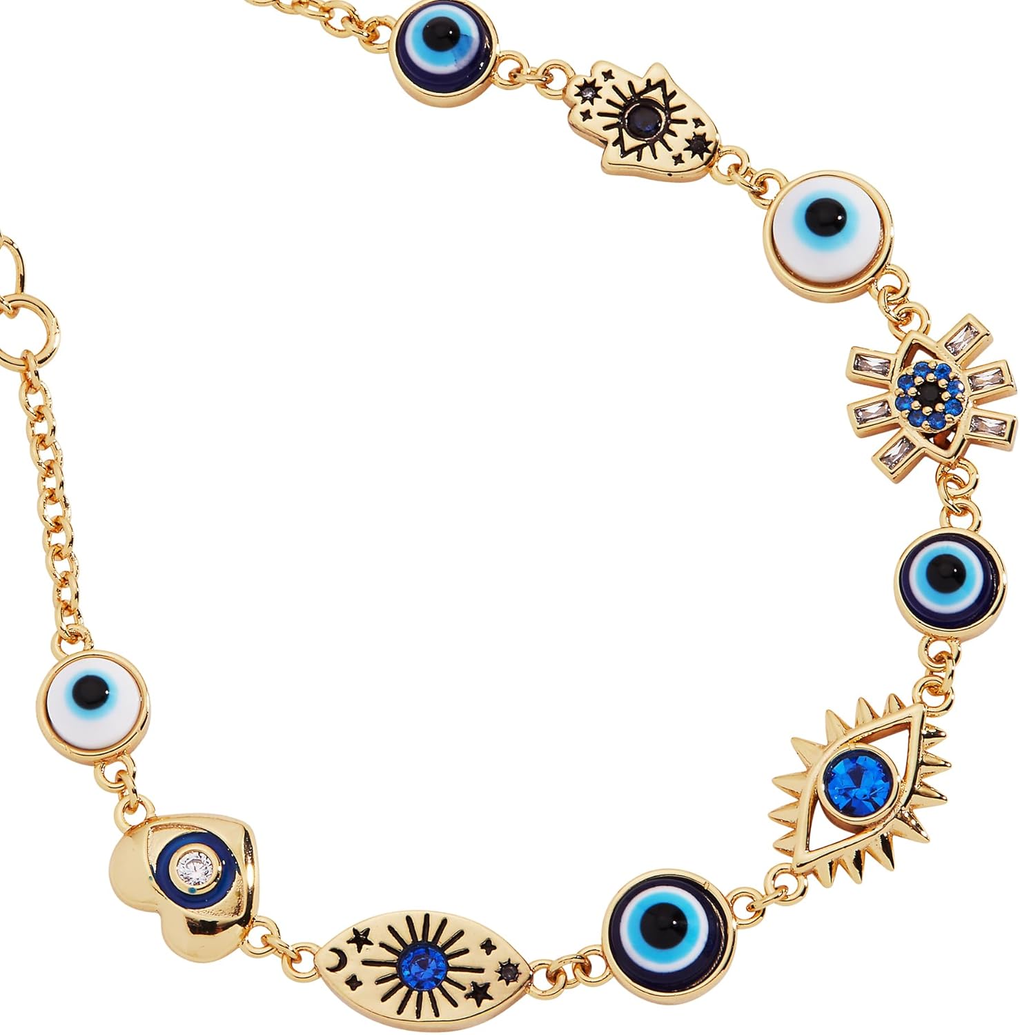 Alex and Ani Evil Eye Bracelets - Sapphire & Crystal Stones, Nickel-Free, Radiant Evil Eye Jewelry for Women - Image 2