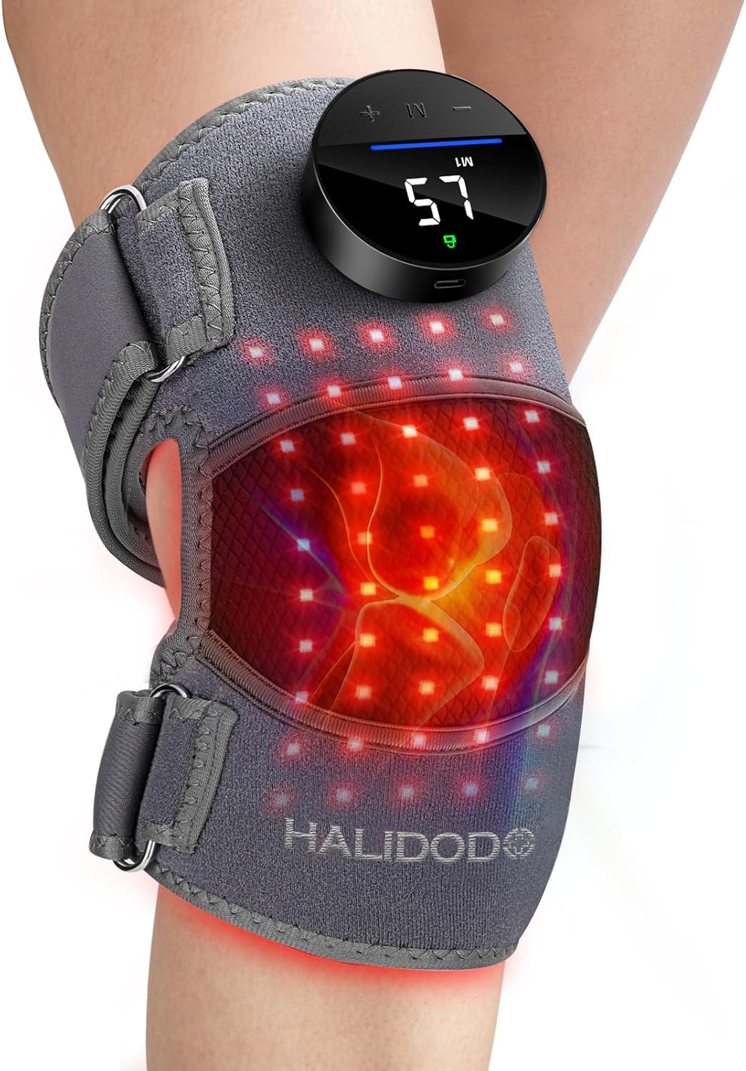 HALIDODO red light therapy knee brace with vibration