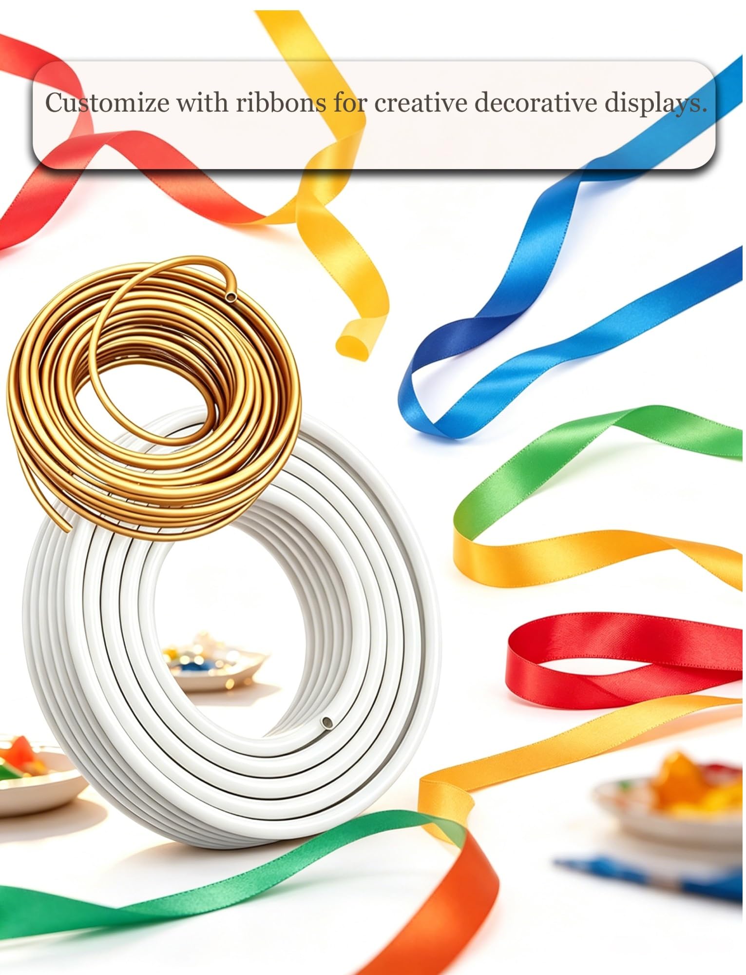 Tubo flessibile in PVC, diametro 16 mm, tubo pieghevole per decorazioni floreali, artigianato fai da te, archi di palloncini, oggetti di scena per cosplay, 40 m