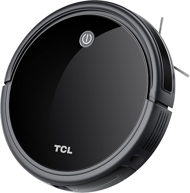 TCL Sweeva 1000 Robot Vacuum Cleaner Ultra Slim 2.76inch, Strong Suction 1500Pa, 120mins Runtime, Washable HEPA Filter, Good for Pet Hair, Hard Floor & Carpets