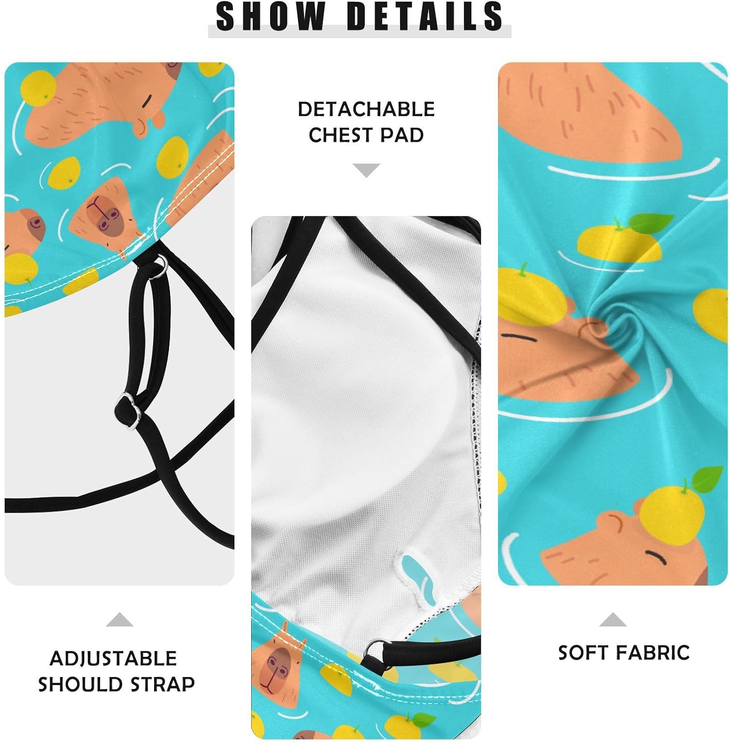 Women's Tankini Top Cross Back Swimsuits V-Neck Adjustable Straps Bathing Suits Top Only