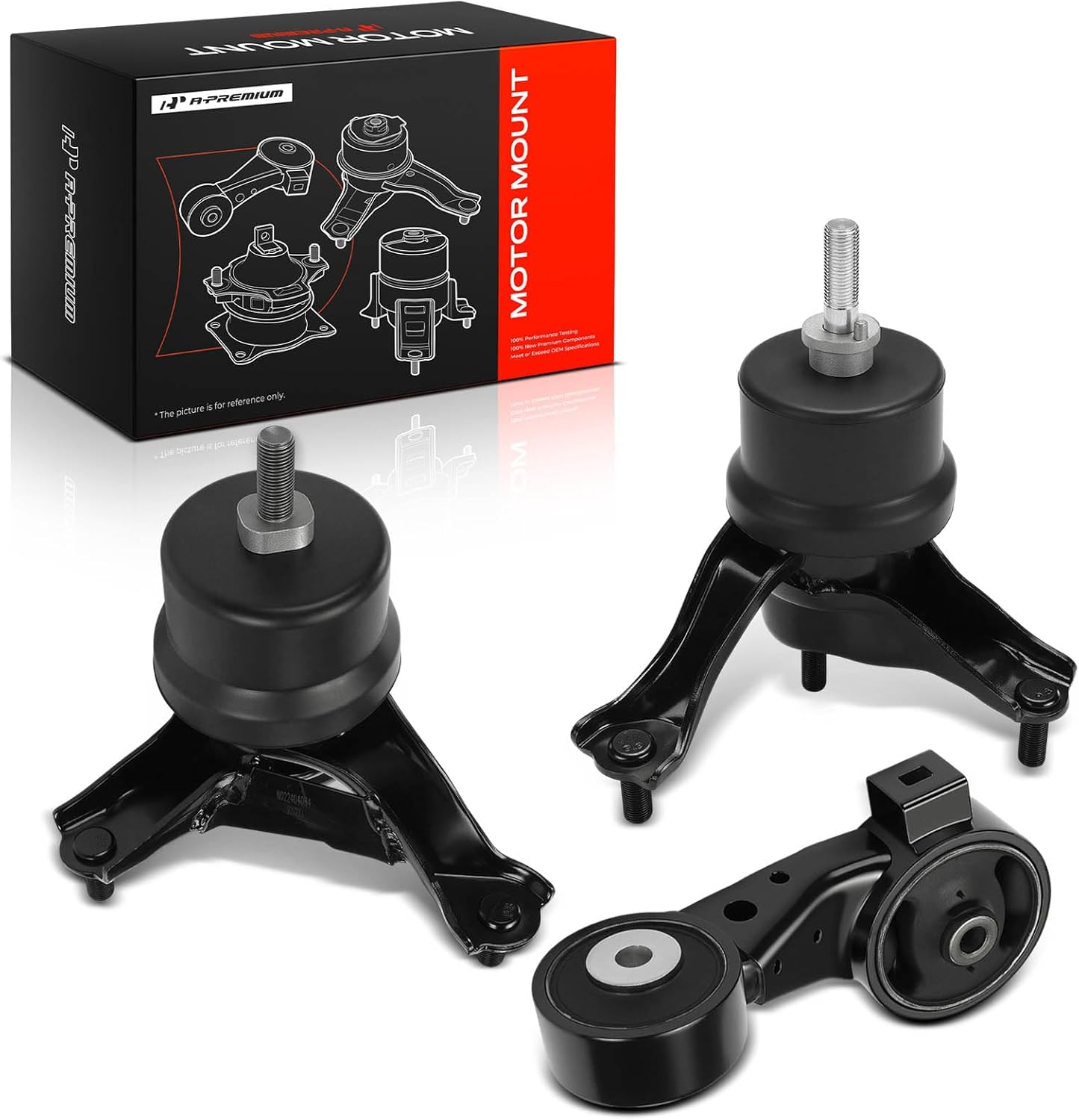 A-Premium Engine Motor Mount and Transmission Mount Kit Compatible with Toyota Camry 2004-2006, Solara 2004-2008 & Lexus ES330 2004-2006, 3.0L 3.3L, with Torque Strut Mount, Set of 3