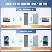 Vista 4 de NetumScan Mini QR Bluetooth escáner de código de barras, 3 en 1, lector de código de barras inalámbrico automático 1D 2D para inventario, escáner