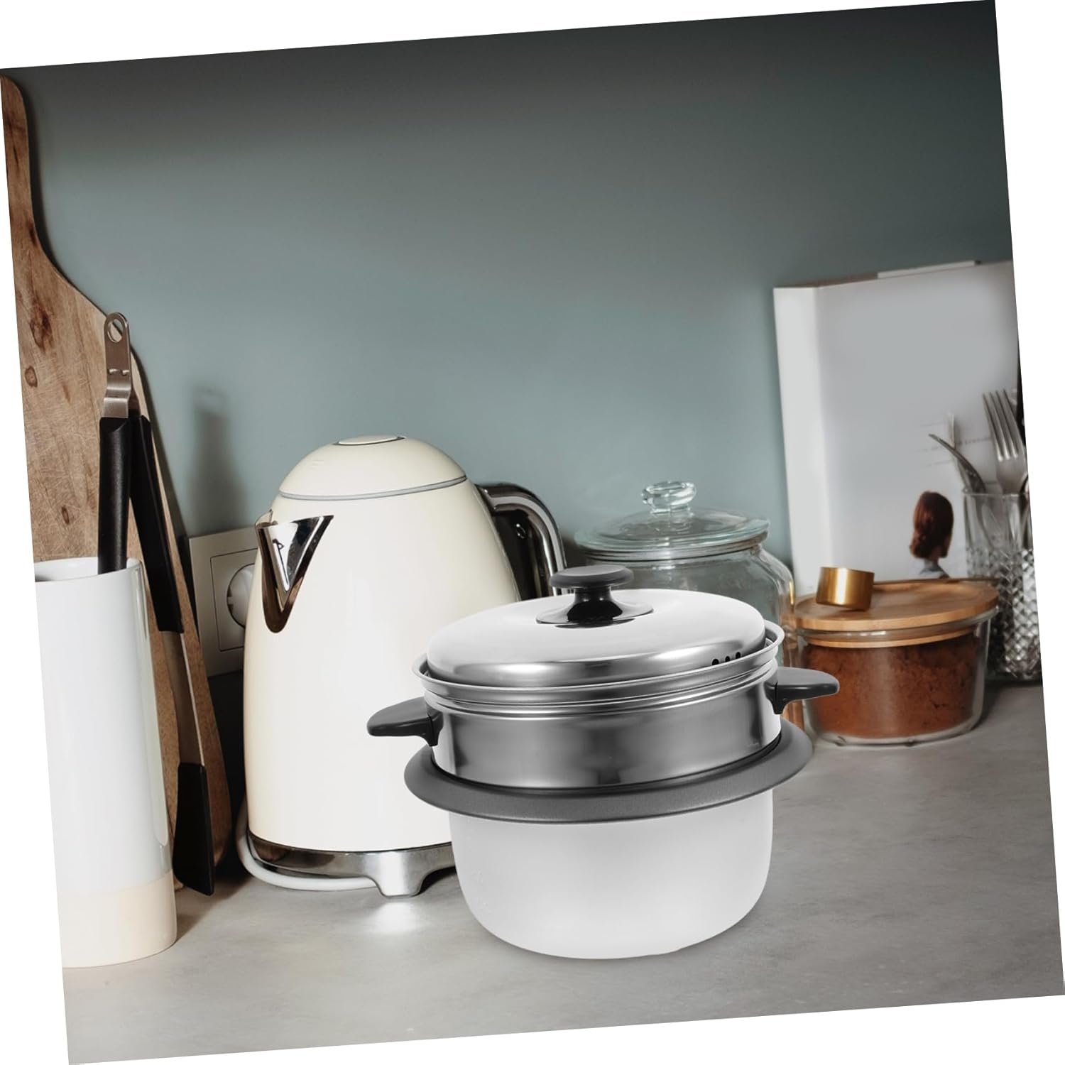 Cabilock 1set Non-stick Inner Pot for Rice Cooker Cooking Pot Liner Steamer Material Easy to Clean for Baking Cooking Random Style