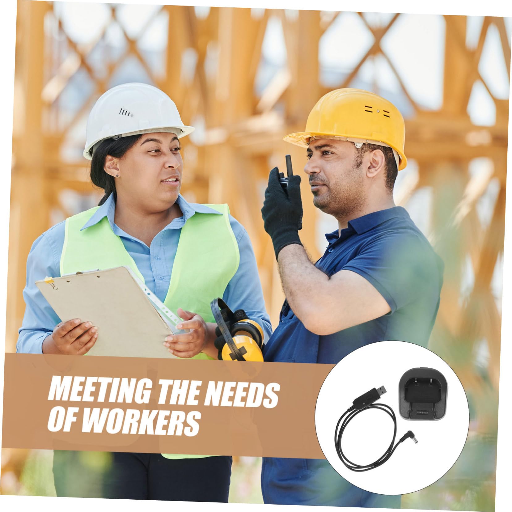 Angoily Charger Charging Station Battery Charging Station USB Charging Adapter Abs Base Walkie