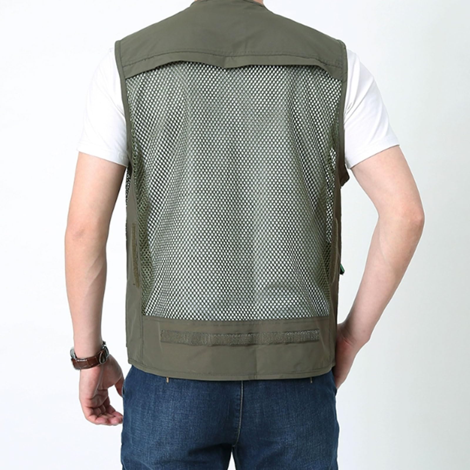Wygwlg Gilet Da Uomo Per Il Tempo Libero, Lavoro All'aperto, Safari, Pesca, Viaggi, Di Grandi Dimensioni, Gilet Multitasche, Leggero, Senza Maniche