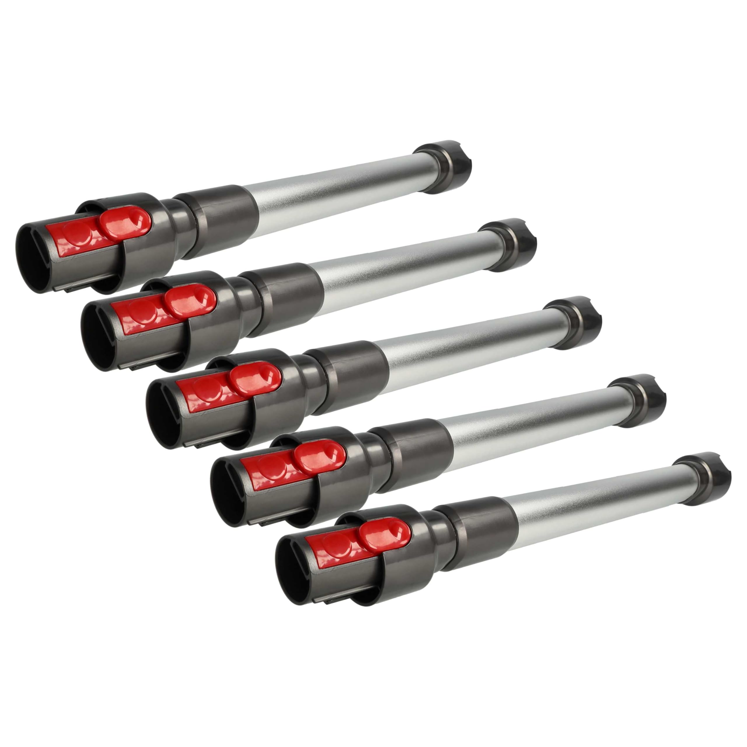 vhbw 5 x wąż kompatybilny z Dyson V15 Detect, V15s, V15 Detect Complete, V15 Detect Absolute odkurzacz - 44,5-66,5 cm, srebrny