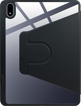 OnePlus Pad 3用 PC 360°回転ケース ペンスロット付き 軽量 傷防止 ブラック OnePlus Pad 3 13.2インチ 2025年用