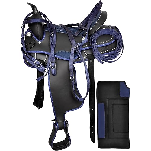 Western Synthetic Horse Saddle Horse Riding Premium Synthetic Western Saddle Size 10" to 18" Inches seat [19]