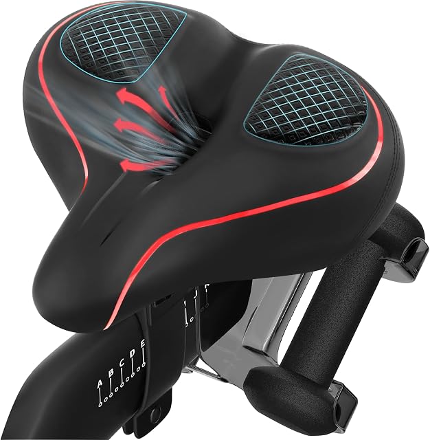 Siège vélo surdimensionné Peloton-Compatible, Selle de confort extra large pour les femmes & Hommes, Remplacement pour les vélos de route, de spin et de croisière