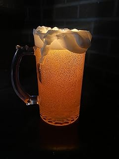 Beer Mug Candle – Hand‑Poured Soy Wax Beer Glass Candle with Realistic Foam Head – Fun Novelty Gift for Beer Lovers & Bar Décor, 16 oz