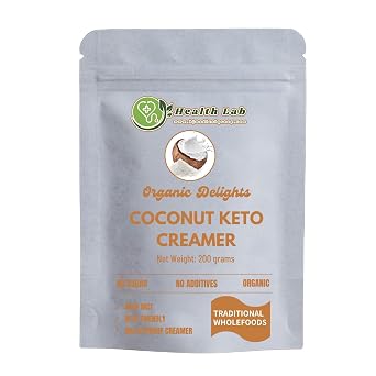 Health Lab Organic Coconut Keto Creamer, 7 oz, No Sugar, No Additives, Keto Friendly