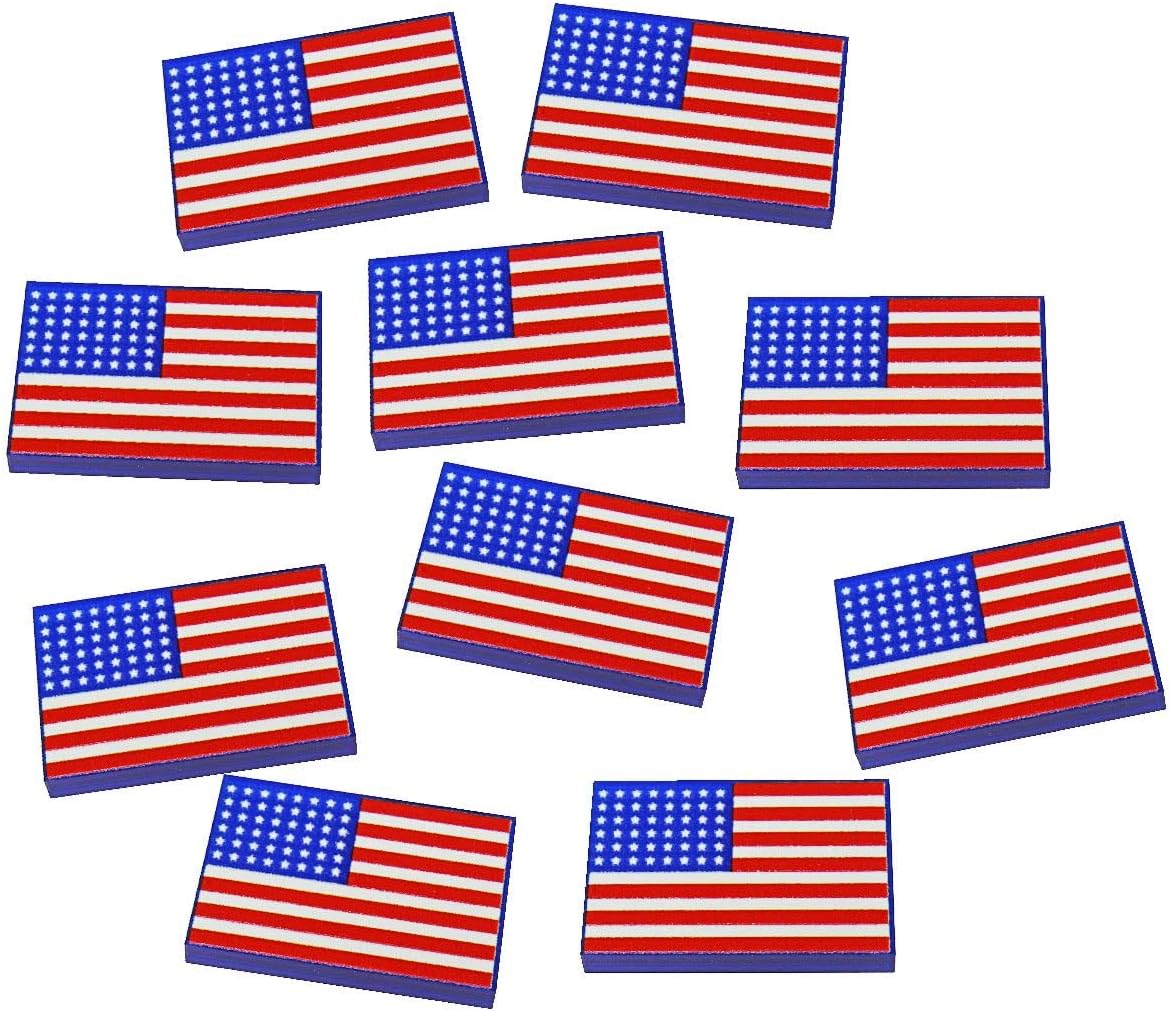 LITKO World War Two Miniature Wargame Flag Tokens | Historical Game Pieces | Compatible with Bolt Action, Axis & Allies, and Flames of War | 10 Pack (United States)