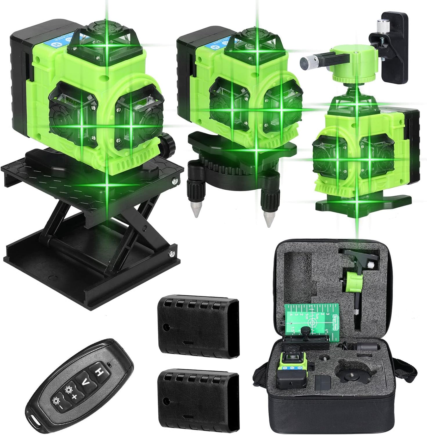 Multifunctional 16 Lines Level 3° Self-Leveling Function Leveling Omnidirectional Ground Wall Sticker Home Improvement s Set