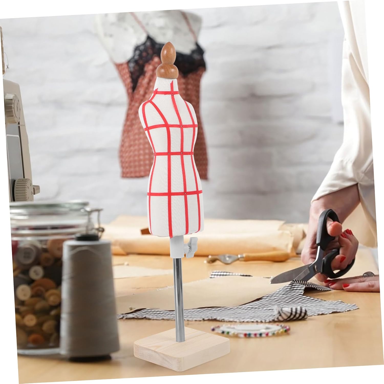 Gatuida Mini Dress Form Kit Mannequin for Dressmaker Fashion Mannequin for Sewing Lightweight and Portable Random Color