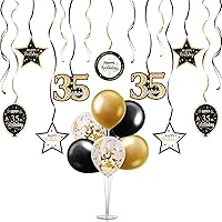 Vista 51 de Juego de decoraciones para fiesta de cumpleaños número 16, serpentinas moradas con soporte de globo de mesa morado, decoraciones de fiesta