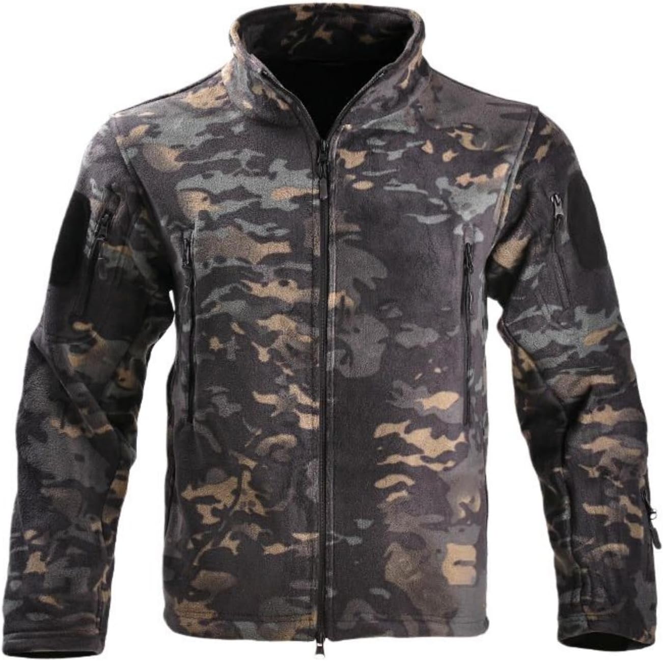 Men’s Thick Fleece Stand-Collar Urban Commuter Outdoor Jacket