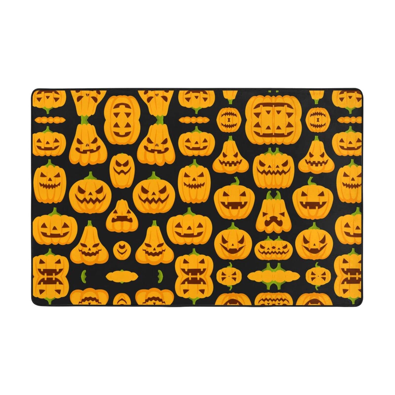 Tapis de sol décoratif Halloween citrouille anti-froid pour chambre