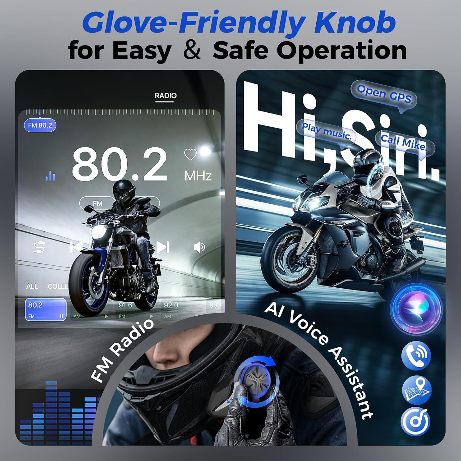 Moman CPX Mesh Interfono Moto 24 Persone Due Modalità 2KM Auricolare 2 Pack | Audio Multitasking BT 5.4 Quad Riduzione del Rumore AI Hi-Fi Stereo/Impermeabile Auricolare Casco Sistema di Comunicazione