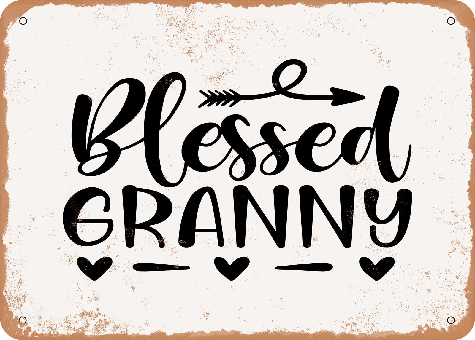 Miaomansenstore Metal Sign - Blessed Granny - Vintage Look Sign Home Decor
