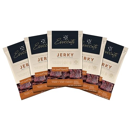 Miniatura 8 de Aufschnitt Essicata - Carne seca extra tierna, alimentada con pasto, baja en sodio, fabricada en Estados Unidos, certificado Kosher, apta para dieta