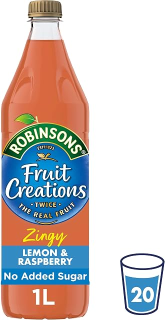 Robinsons Fruit Creations, Real Fruit Squash, Lemon and Raspberry, 1L