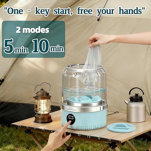 Miniatura 4 de Mini lavadora portátil  Lavadora mejorada 2025 para ropa interior, brasier, calcetines  Taza de lavandería inalámbrica recargable  Lavadoras de