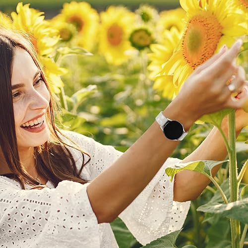 Miniatura 6 de Correa grabada de girasol compatible con Samsung Galaxy Watch 6 5 4 1.575 in 1.732 in5 Pro 1.772 inWatch 6 4 Classic 1.693 in 1.850 in 1.654 in