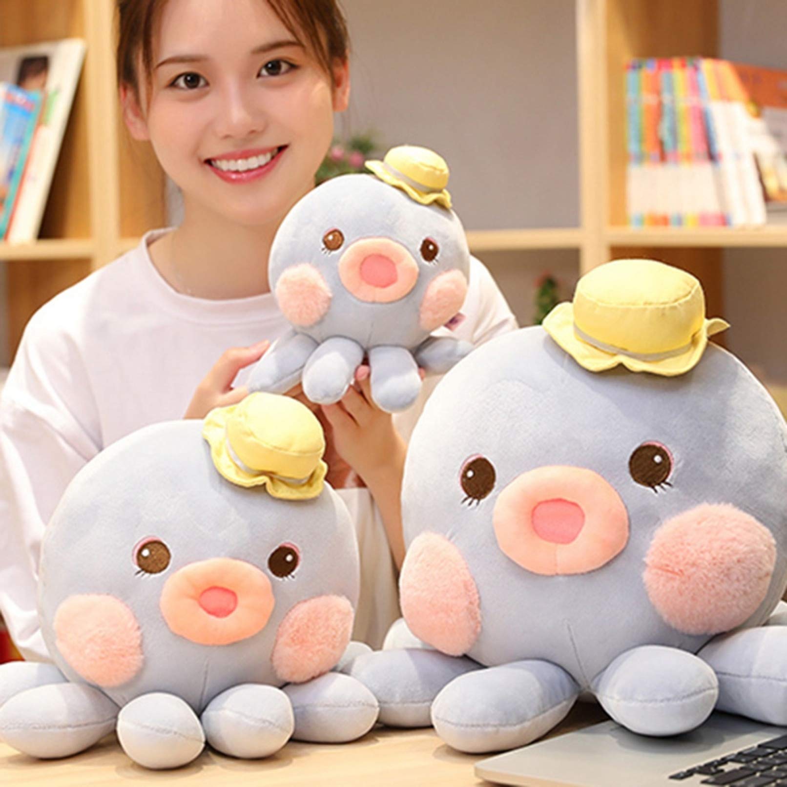 Amazon｜タコ スタイル1 ぬいぐるみ 丸い タコ 大きいタコ 抱き