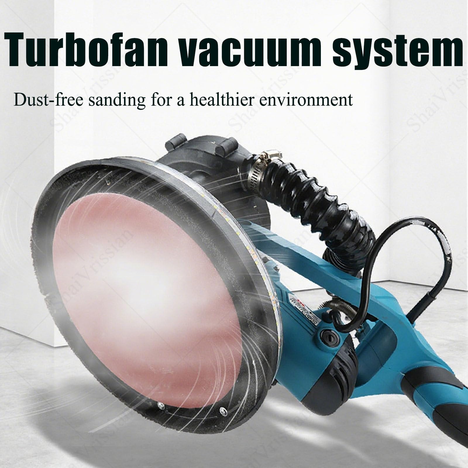 1800w Levigatrice Professionale Cartongesso,Levigatrice per Muro,Aspirazione Automatica Polvere,Luci a LED,Asta Telescopica Regolabile,per Muri, Soffitti E Cartongesso A