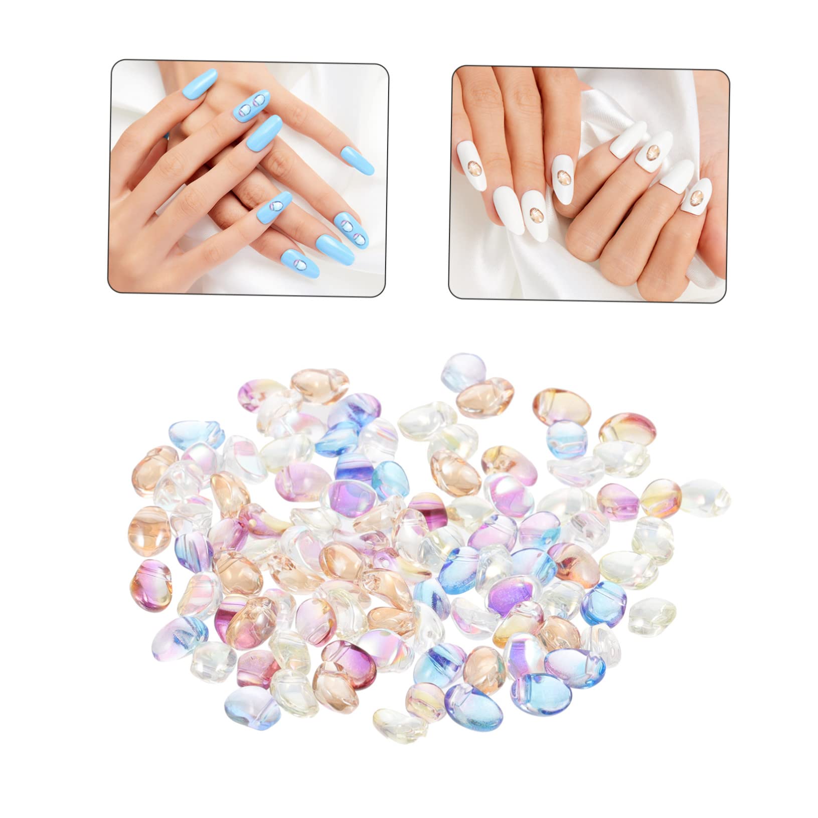 PACKOVE 3 set Pietre Di Cristallo Per Unghie Diamanti Glitter Gemme Per Unghie Gemme Per Nail Art Strass Per Nail Art Diamanti Hotfix Smalto Per Manicure Nail Art Fai 100 pezzi*3
