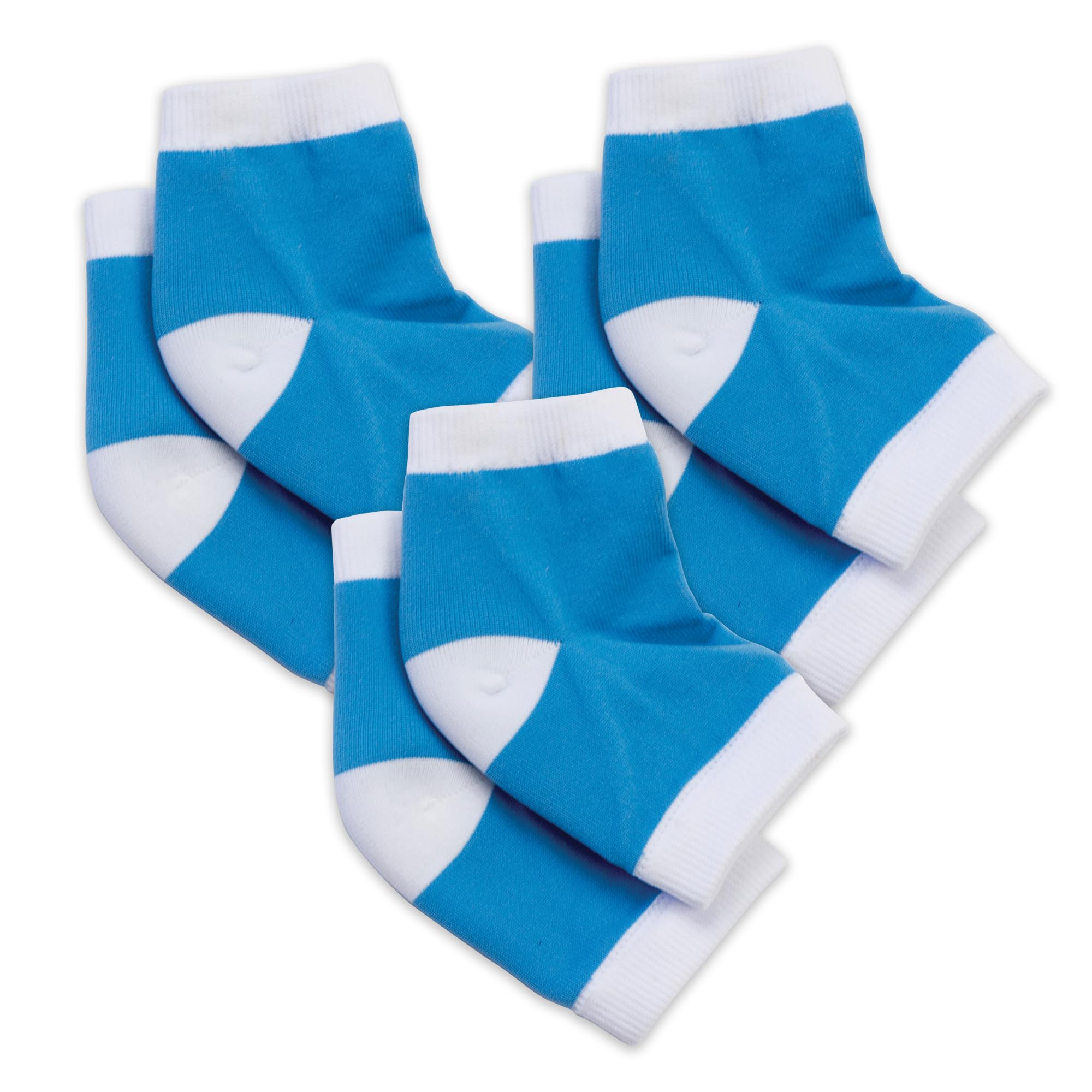 Miracle Heel Socks Helps Moisturize & Relieve Hard Heels, 3-Pair, Double-Knit Breathable Cotton, Washable, Adult One Size Fits All, Silicone Gel
