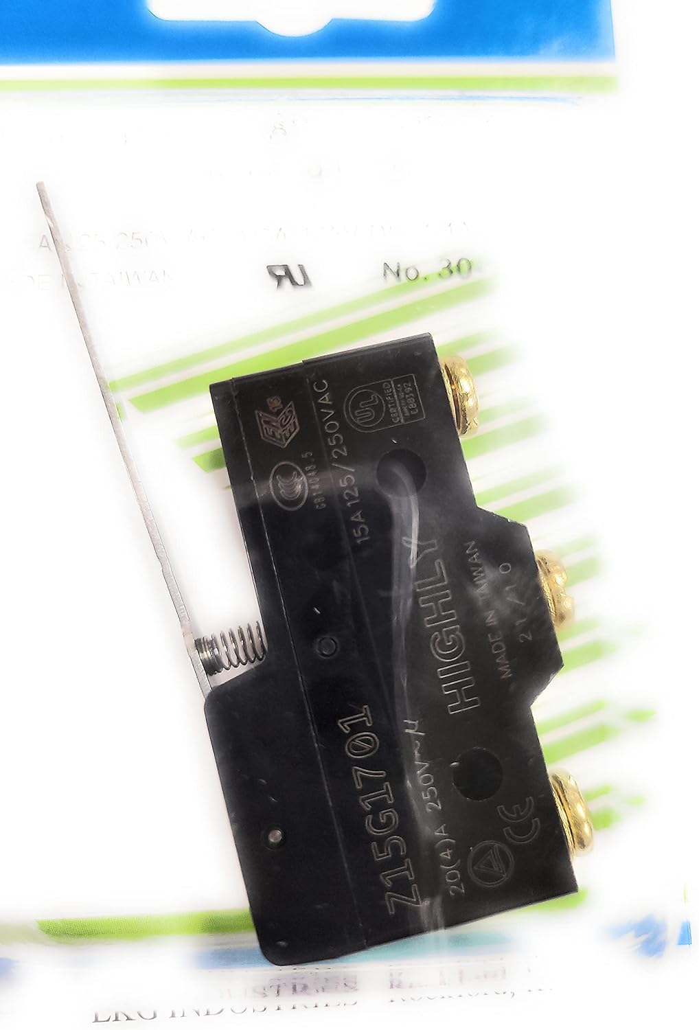 MICRO SWITCH HEAVY DUTY 15 A 250V 2 3/4 IN LONG LEVER SPDT SCREWDOWNS 30-1701 PHILMORE Z15G1701