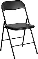 Vista 6 de Flash Furniture - Juego de mesa y sillas plegables negras de 5 piezas para jugar cartas