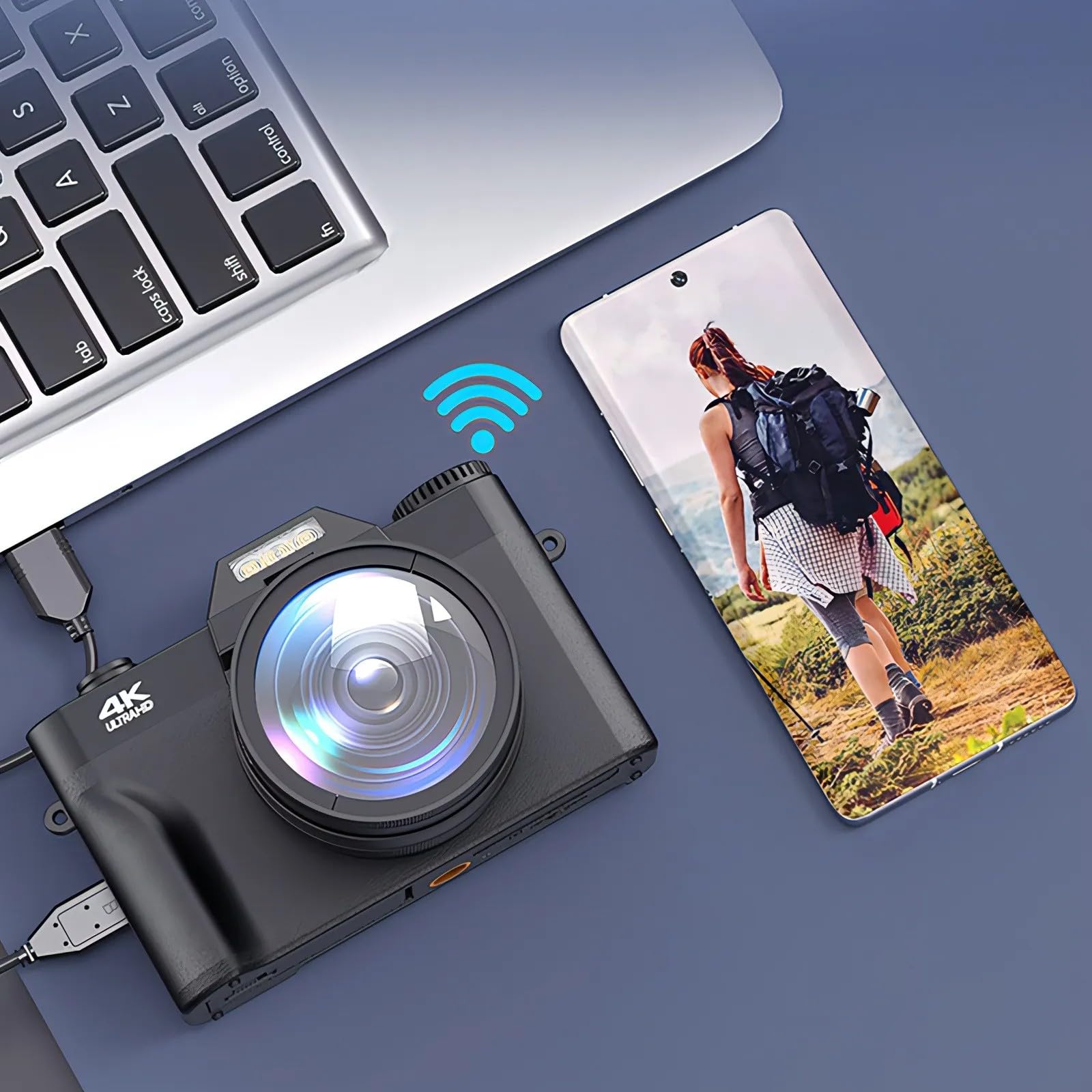 Korons Fotocamera Digitale(Black,32GB)