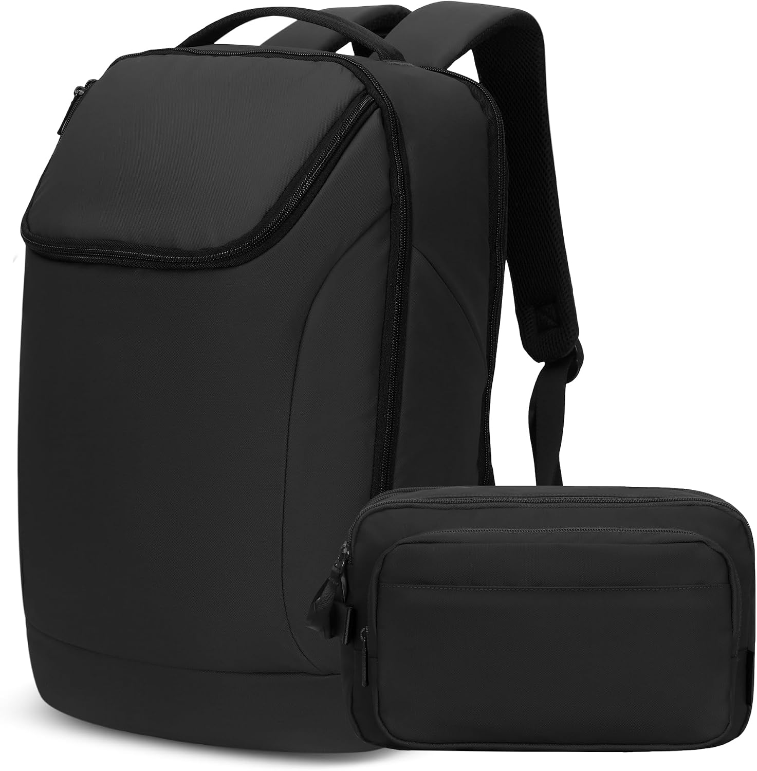 Hynes Eagle 25L Laptop Backpack + 9L Toiletry Bag Travel Bundle USB-C Black