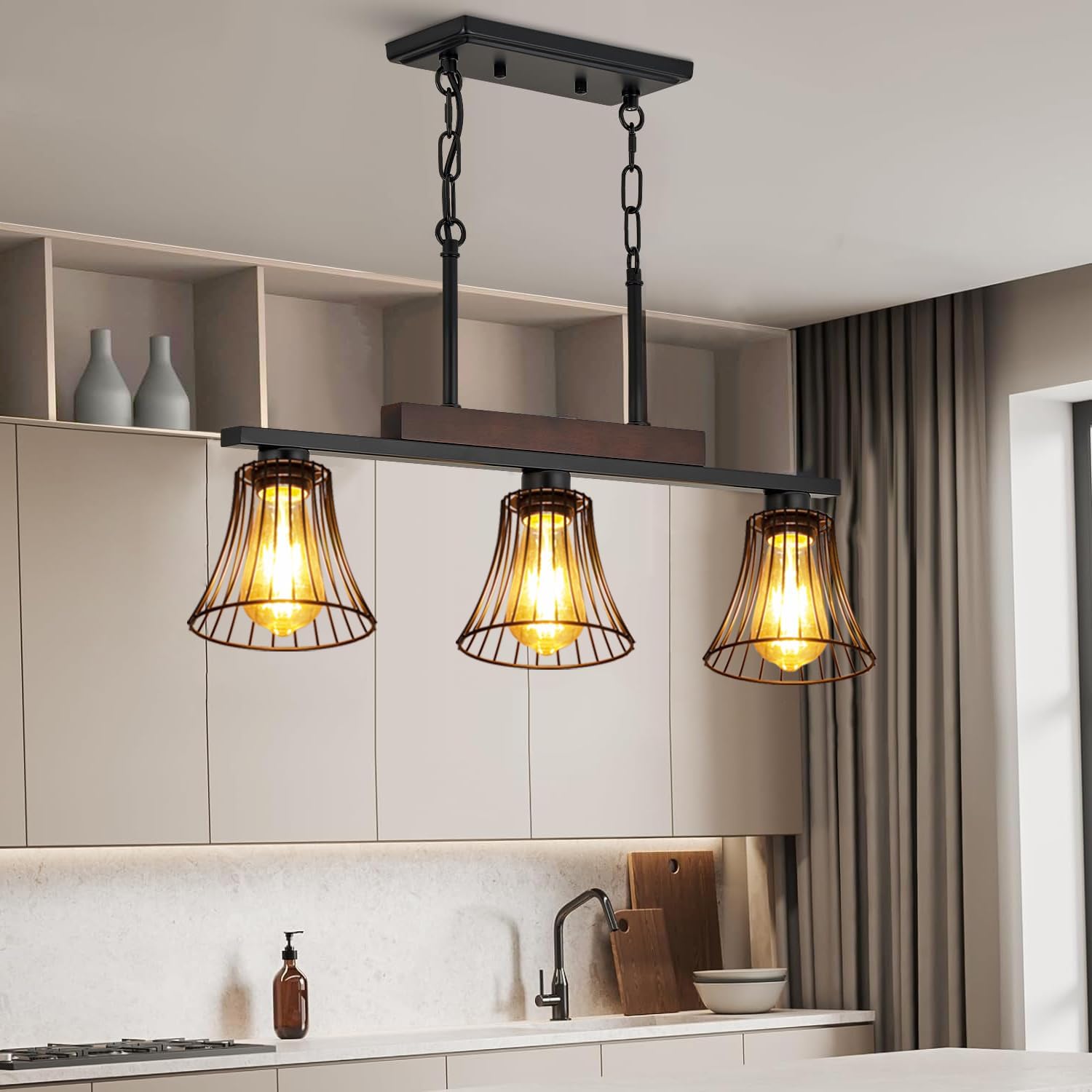 3 Pack H5"xΦ5.7" Jingle Bell Lamp Shade Small Metal Bulb Guard Holders Replacement Vanity Lighting Fixtures Shades Ceiling Fan Light Covers Lampshade for Floor Lamps Pendant Chandelier Wall Sconces