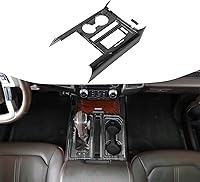 Vista 1 de Voodonala Cubierta de panel de consola de engranajes estilo madera negra para Ford F150 2015-2020 (madera negra, 1 unidad, ABS)