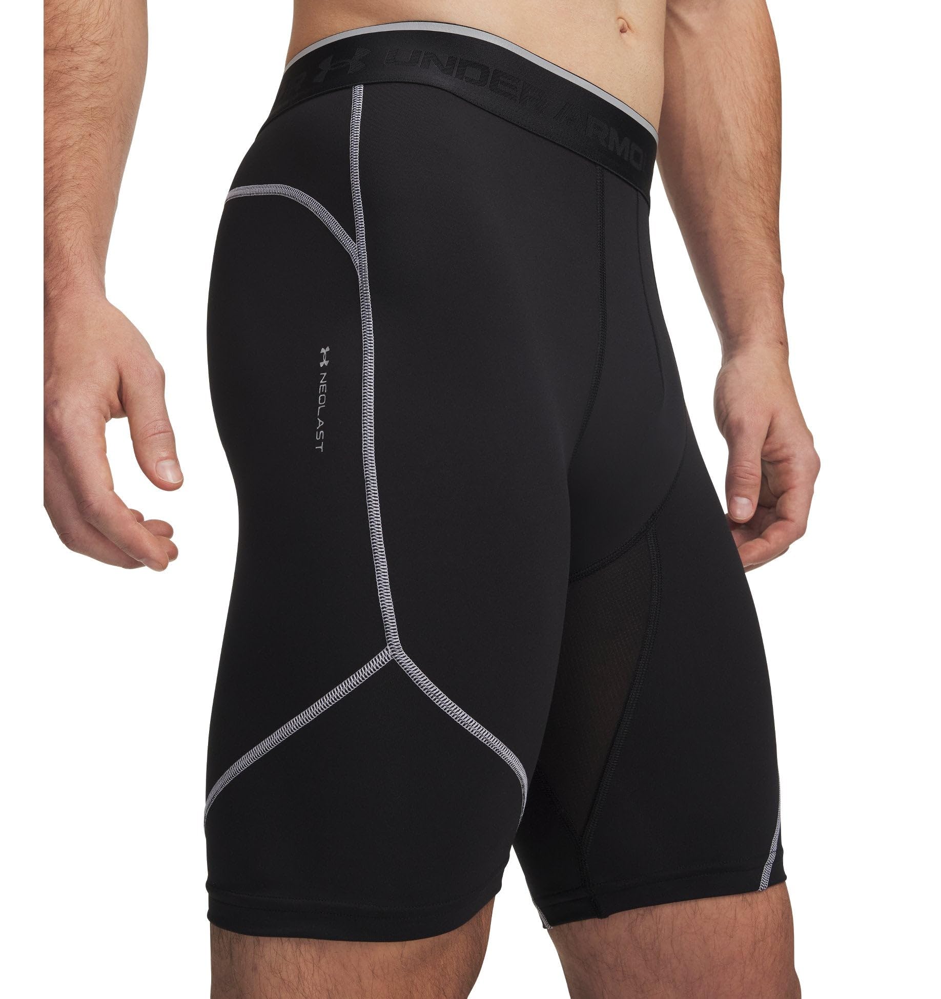 Under Armour HG Elite Long Short Weiß Herren