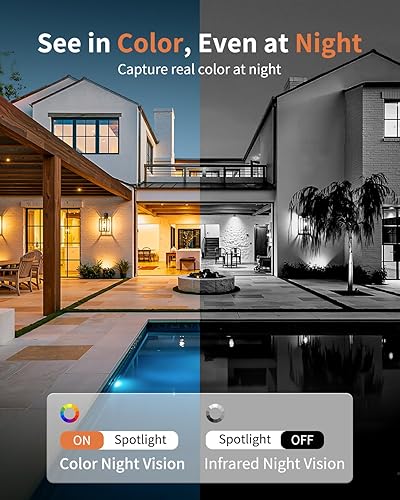 Miniatura 4 de Cámaras 2K para seguridad del hogar, cámara de seguridad WiFi 5G y 2.4G para interiores y exteriores, para bebé, mascota, perro, gato, niñera, audio