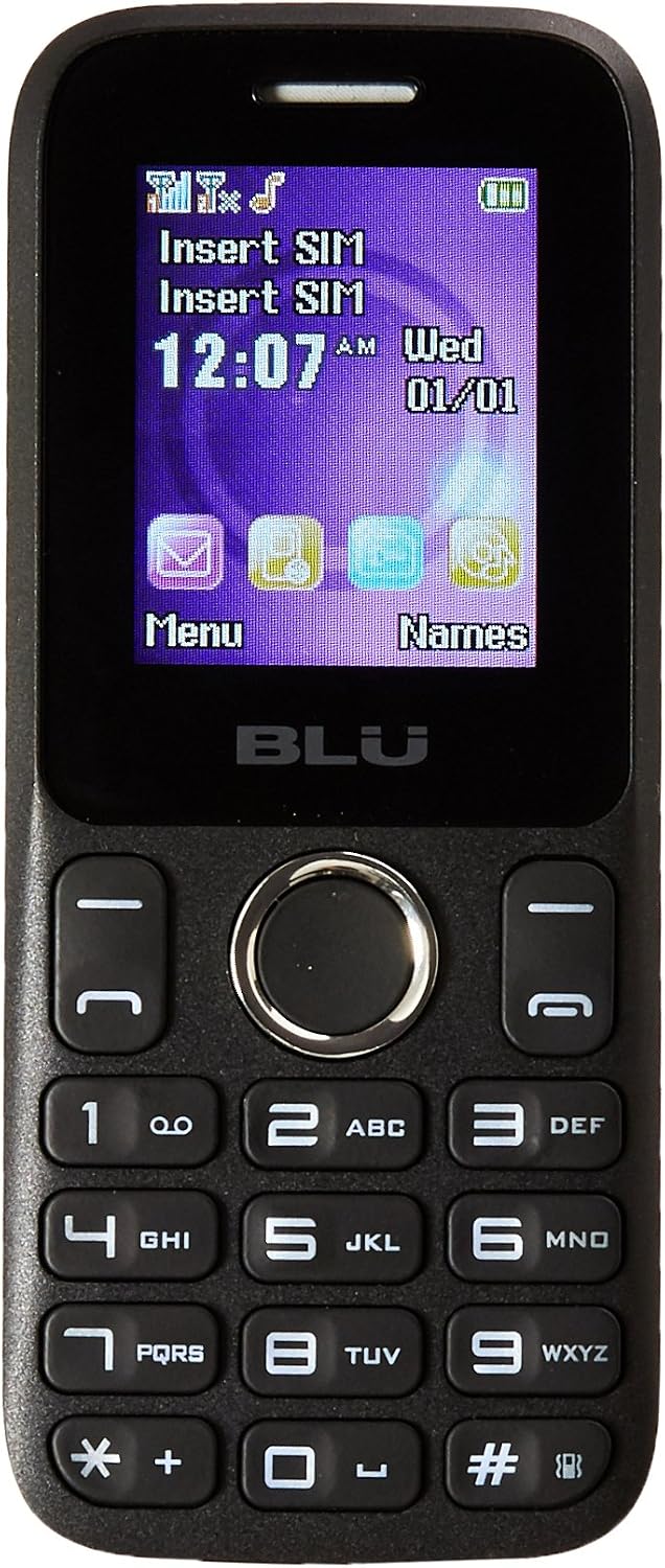 BLU Zoey II Quadband Unlocked Dual Sim Phone with Camera Bluetooth and Social Networks - Retail Packaging - Grey