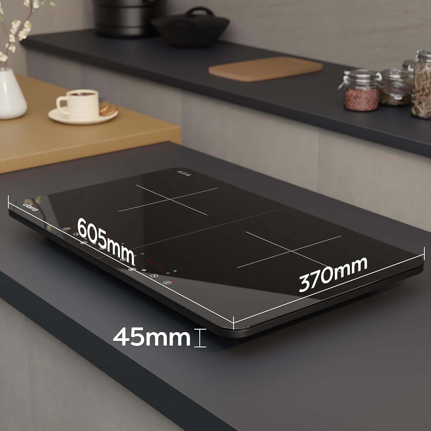Dimensions of the CIARRA CBTIH2 Double Induction Cooktop