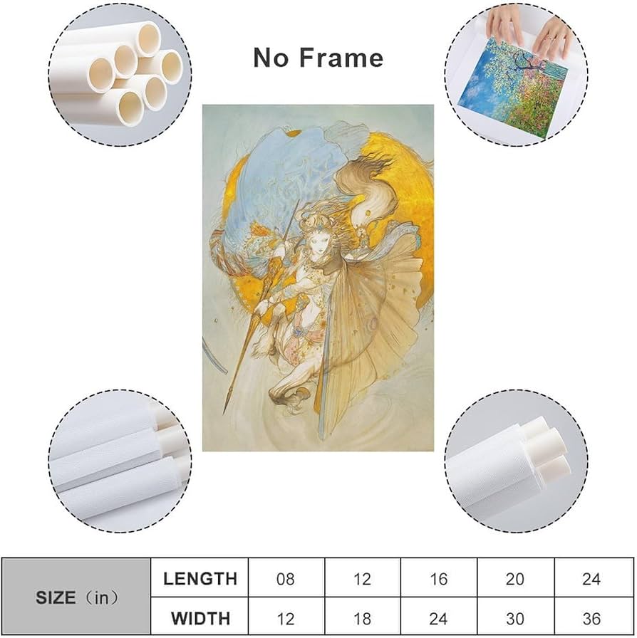 【額縁付き】騎神きたりぬ　壁掛け ポスター　天野喜孝 kazaru <カザル> │天野喜孝 クリアポスターA3(騎神来たりぬ)