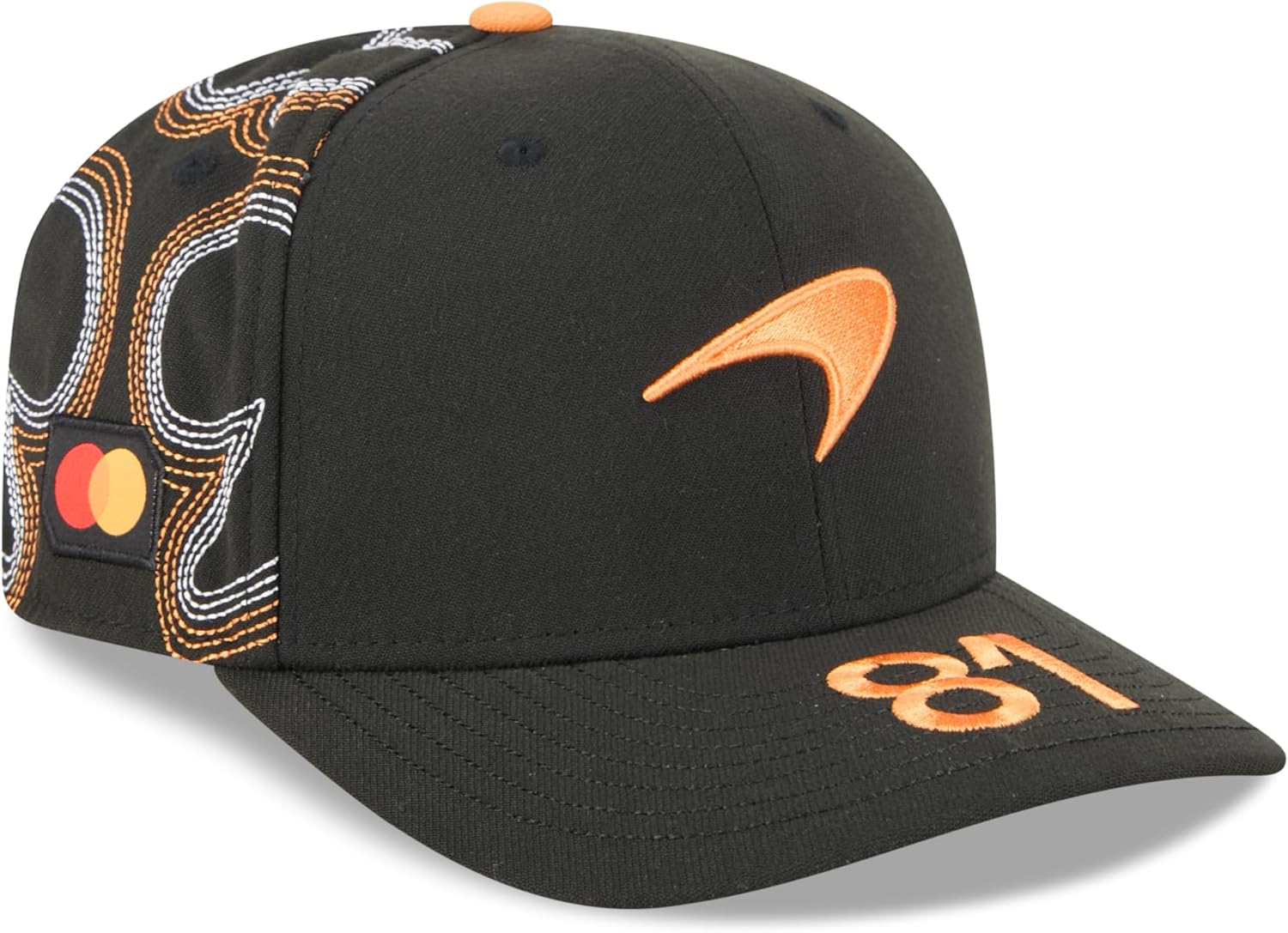 New Era McLaren F1 Team, Official 2025 Merchandise, Austin Texas USA GP Special Edition, Oscar Piastri Drivers Baseball Cap Black