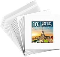 Vista 14 de Golden State Art, Kit de alfombrillas precortadas para fotos, mate de corte biselado de núcleo blanco, tableros de respaldo y bolsas transparentes