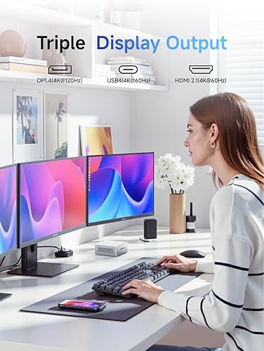 Miniatura 3 de MINISFORUM Mini PC NAB6 Lite Intel Core i5-12600H, 12 núcleos 16 hilos, hasta 4.7GHz 16GB RAM DDR4 500GB PCIe4.0 SSD Dual 2.5 G RJ45 LAN Mini