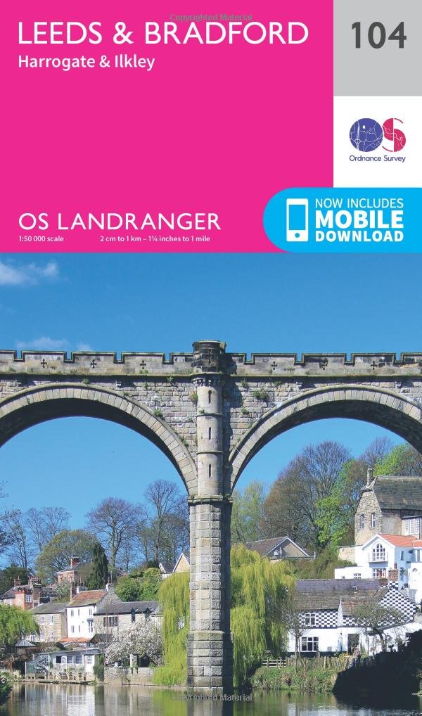 Leeds & Bradford, Harrogate & Ilkley by Ordnance Survey (Sheet map, folded)