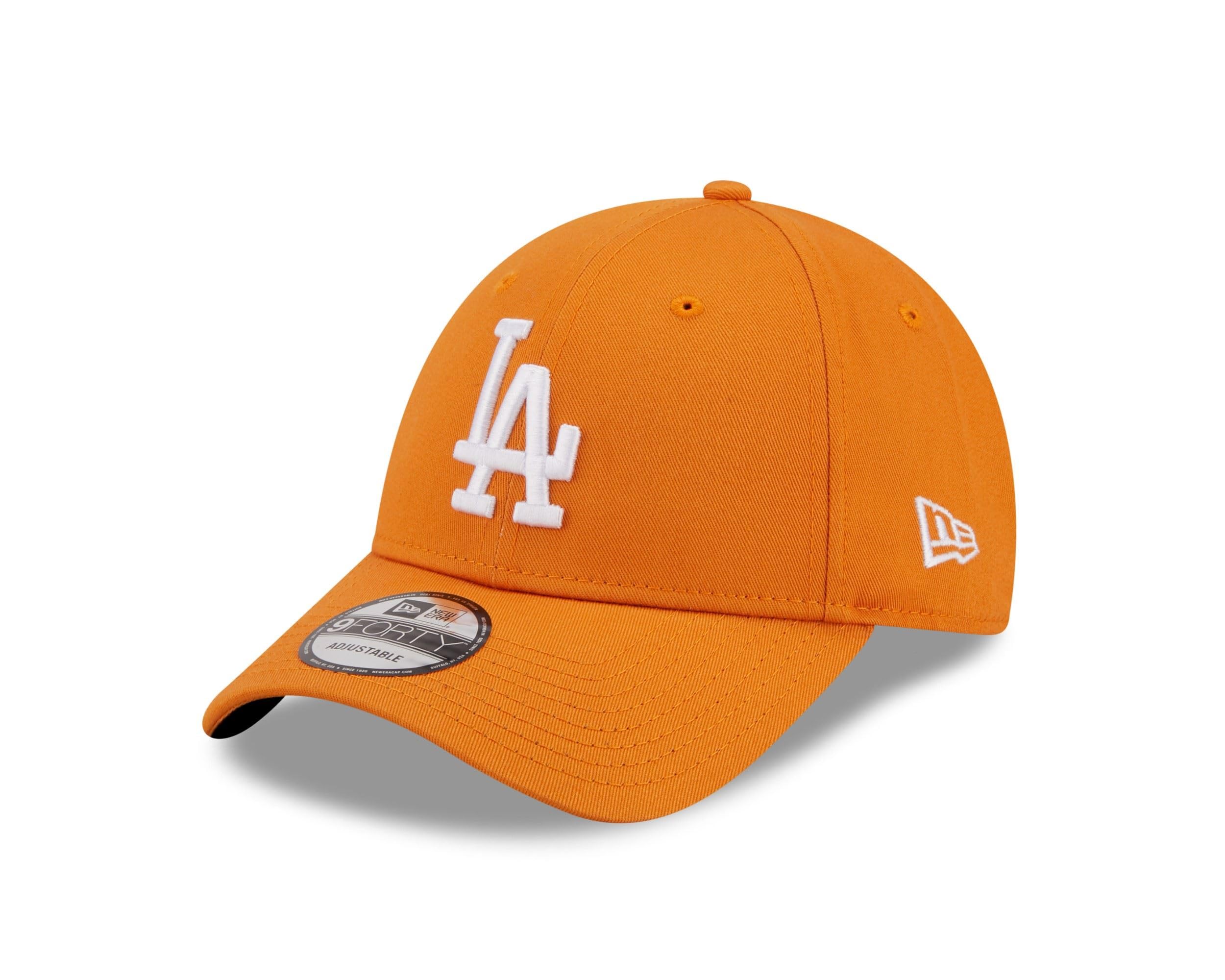 New Era Los Angeles Cap LA Team Logo Adjustable 9Forty hat Dodgers MLB Orange